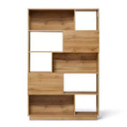 68-Inch Tall Bookcase with 8 Shelves and 2 Cabinet Doors, Brown