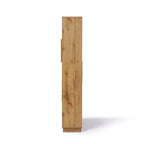 68-Inch Tall Bookcase with 8 Shelves and 2 Cabinet Doors, Brown