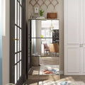 3-Tier Flip Door Shoe Cabinet with Full-Length Mirror, Holds 18 Pairs