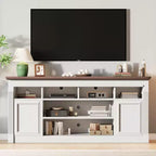 COZONY 67 in Farmhouse TV Stand for TVs up to 75, Entertainment Center with Storage Cabinets & Adjustable Shelves