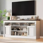 COZONY 67 in Farmhouse TV Stand for TVs up to 75, Entertainment Center with Storage Cabinets & Adjustable Shelves