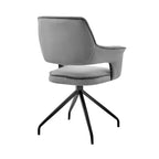 TUYOHW Velvet Accent Chair,Modern Upholstered Side Chair with Armrest,Black Wooden Legs,Lounge Chair for Living Room,Bedroom,Office