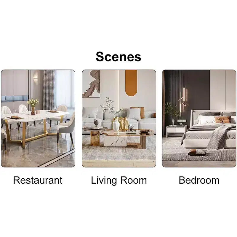 Set of 4 High Back PU Leather Dining Chairs with Metal Legs