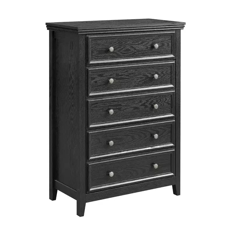 5-Drawer Dresser Chest, Farmhouse Style, Anti-Tip, for Bedroom or Living Room