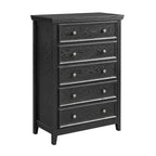 5-Drawer Dresser Chest, Farmhouse Style, Anti-Tip, for Bedroom or Living Room