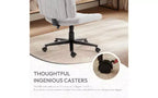 Ergonomic Swivel Office Chair, Extra-Wide Seat, Adjustable Height, Locking Casters