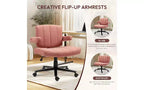 Ergonomic Swivel Office Chair, Extra-Wide Seat, Adjustable Height, Locking Casters