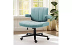 Ergonomic Swivel Office Chair, Extra-Wide Seat, Adjustable Height, Locking Casters