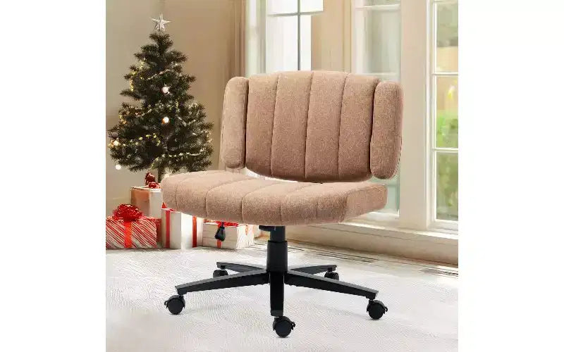 Ergonomic Swivel Office Chair, Extra-Wide Seat, Adjustable Height, Locking Casters