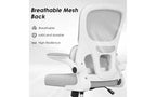 Double Mesh Ergonomic Office Chair with Flip-Up Armrests and Lumbar Support