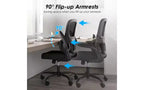 Double Mesh Ergonomic Office Chair with Flip-Up Armrests and Lumbar Support