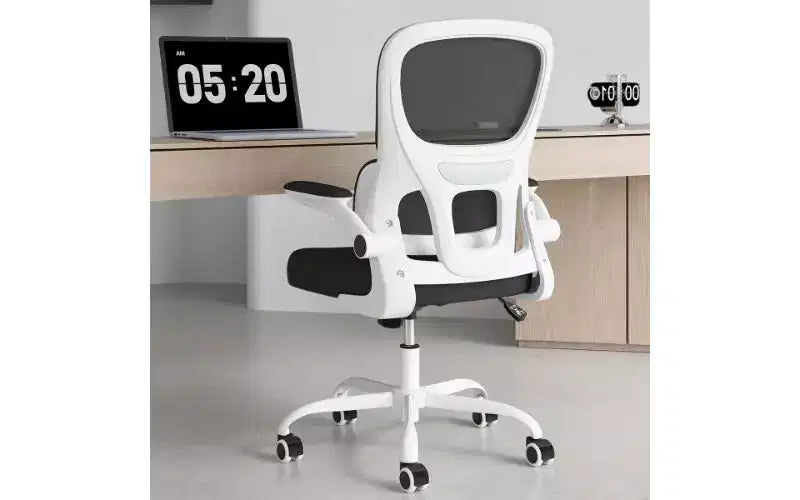 Double Mesh Ergonomic Office Chair with Flip-Up Armrests and Lumbar Support