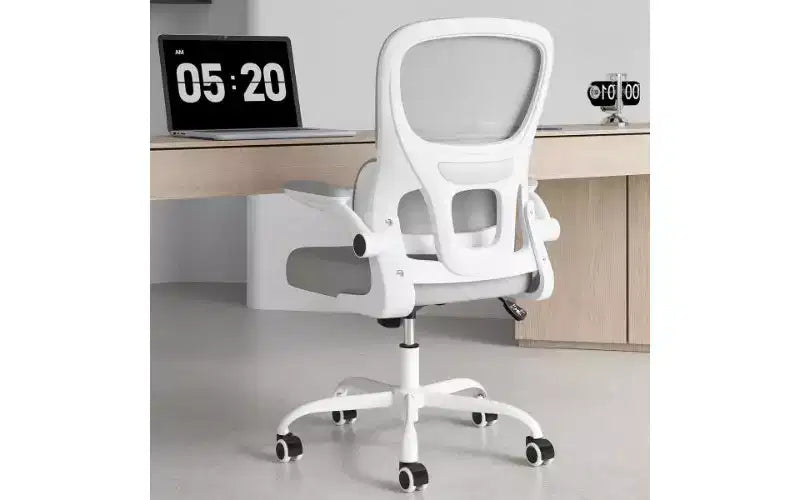 Double Mesh Ergonomic Office Chair with Flip-Up Armrests and Lumbar Support