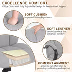 Big and Tall PU Leather Executive Office Chair, 500 lb Capacity, 360° Swivel