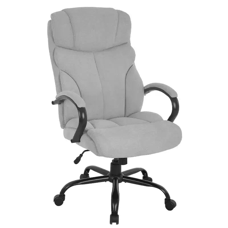 Big and Tall PU Leather Executive Office Chair, 500 lb Capacity, 360° Swivel