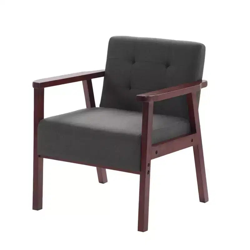 Upholstered Accent Reading Chair with Wood Frame, Padded Seat and Armrests