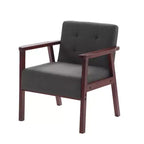 Upholstered Accent Reading Chair with Wood Frame, Padded Seat and Armrests