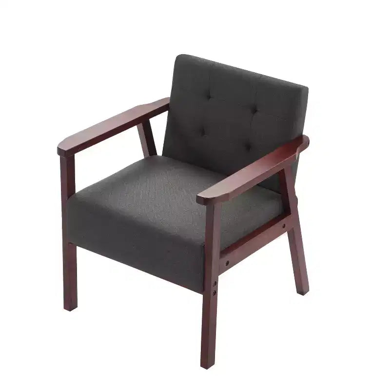Upholstered Accent Reading Chair with Wood Frame, Padded Seat and Armrests
