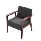 Upholstered Accent Reading Chair with Wood Frame, Padded Seat and Armrests