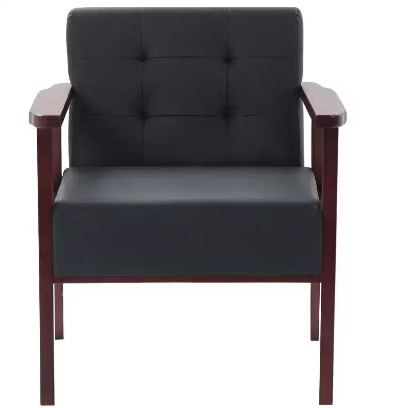 Upholstered Accent Reading Chair with Wood Frame, Padded Seat and Armrests