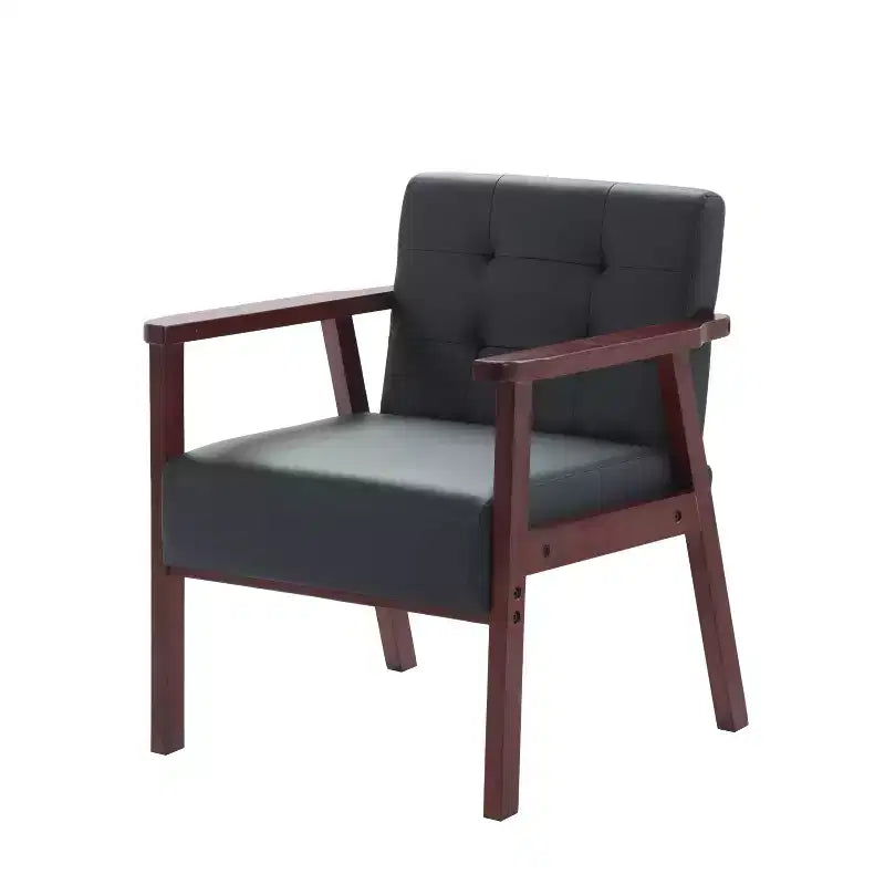 Upholstered Accent Reading Chair with Wood Frame, Padded Seat and Armrests