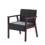Upholstered Accent Reading Chair with Wood Frame, Padded Seat and Armrests