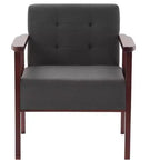 Upholstered Accent Reading Chair with Wood Frame, Padded Seat and Armrests