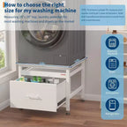 29x29x23 Heavy Duty Washer/Dryer Pedestal  850LB Capacity with Pullout Shelf & Drawer for Universal Anti-Vibration Support