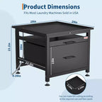 29x29x23 Heavy Duty Washer/Dryer Pedestal  850LB Capacity with Pullout Shelf & Drawer for Universal Anti-Vibration Support