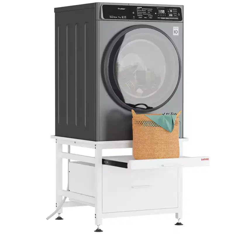 29x29x23 Heavy Duty Washer/Dryer Pedestal  850LB Capacity with Pullout Shelf & Drawer for Universal Anti-Vibration Support