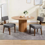 TUYOHW Modern Small Armless Dining Chairs Set of 2,Upholstered Dining Room Chairs with Curved Backrest & Hardwood Frame