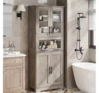 67-Inch Tall Storage Cabinet, Double Row Design, MDF & PB