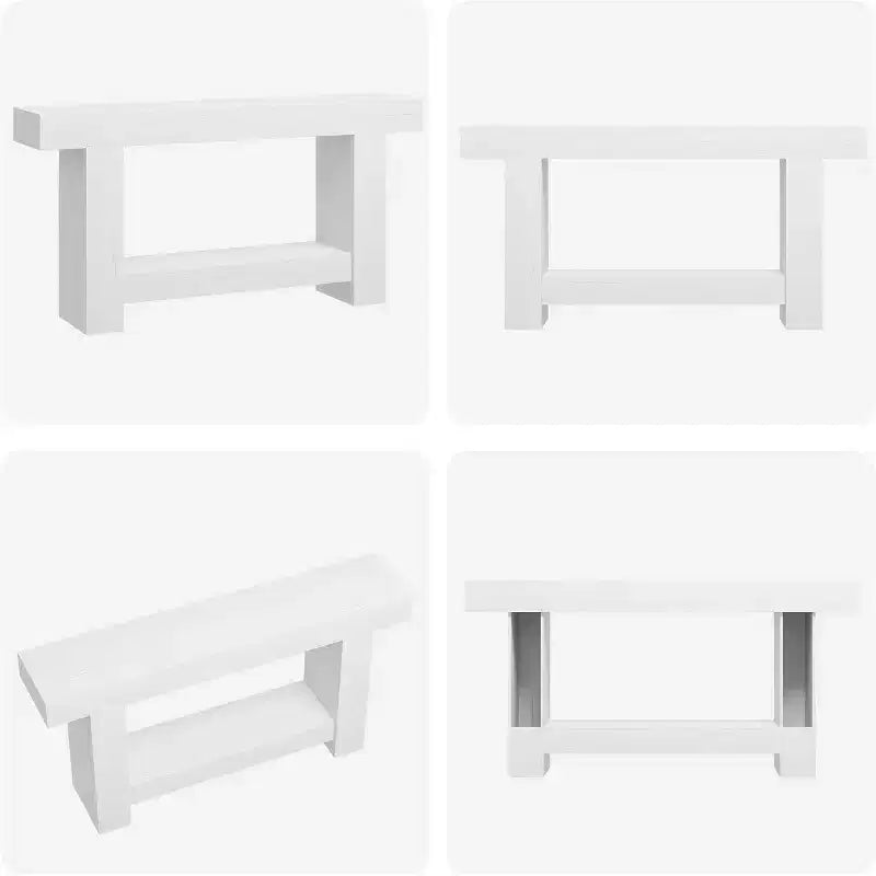 Farmhouse Console Table, Wooden Entryway Table with Storage, Rectangular Narrow Sofa Table Behind The Couch, Entry Table Foyer Hallway Table