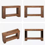 Farmhouse Console Table, Wooden Entryway Table with Storage, Rectangular Narrow Sofa Table Behind The Couch, Entry Table Foyer Hallway Table