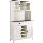 Tall Kitchen Pantry 72in, Large Kitchen Storage Canibet with Hutch and Microwave Stand,2 Drawers, Pantry Cabinet with Shelves for Home, Dining Room