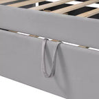 Zeus & Ruta Twin Velvet Upholstered Daybed with Pop Up Trundle & Nailhead Trim
