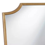 22x36 Warm Gold Wall Mirror, Curved Crown, Traditional Style