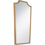 22x36 Warm Gold Wall Mirror, Curved Crown, Traditional Style