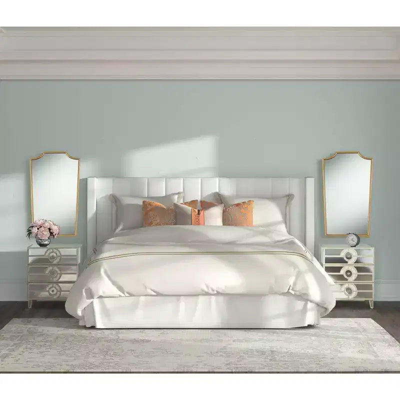 22x36 Warm Gold Wall Mirror, Curved Crown, Traditional Style