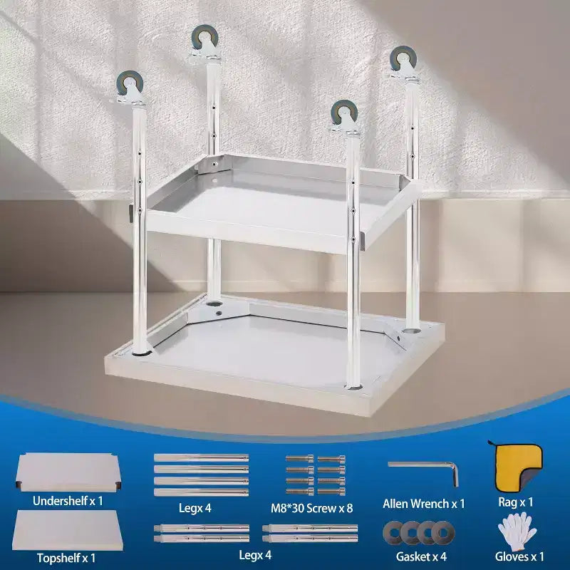 NSF Stainless Steel Double-Layer Prep Table 12x24x35, 660 lb Capacity