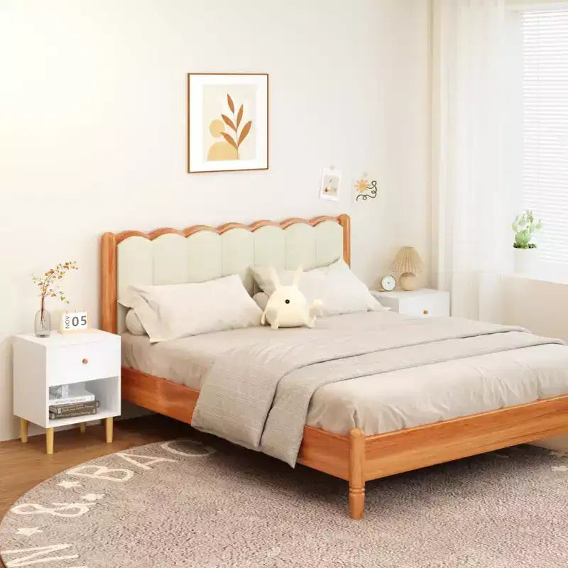 Kids Nightstand 23-Inch with 1 Drawer and 1 Shelf, White, Tool-Free Assembly