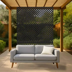 3-Panel Metal Outdoor Privacy Screen, Decorative Fence & Plant Support