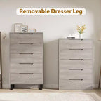 50.5-Inch Tall Dresser with 5 Deep Drawers for Bedroom or Hallway