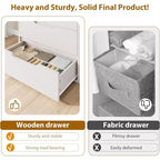 50.5-Inch Tall Dresser with 5 Deep Drawers for Bedroom or Hallway