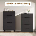 50.5-Inch Tall Dresser with 5 Deep Drawers for Bedroom or Hallway