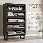 50.5-Inch Tall Dresser with 5 Deep Drawers for Bedroom or Hallway