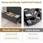 50.5-Inch Tall Dresser with 5 Deep Drawers for Bedroom or Hallway