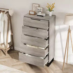 50.5-Inch Tall Dresser with 5 Deep Drawers for Bedroom or Hallway
