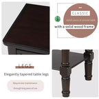 24-Inch Retro Narrow Console Table with 3 Drawers and Bottom Shelf
