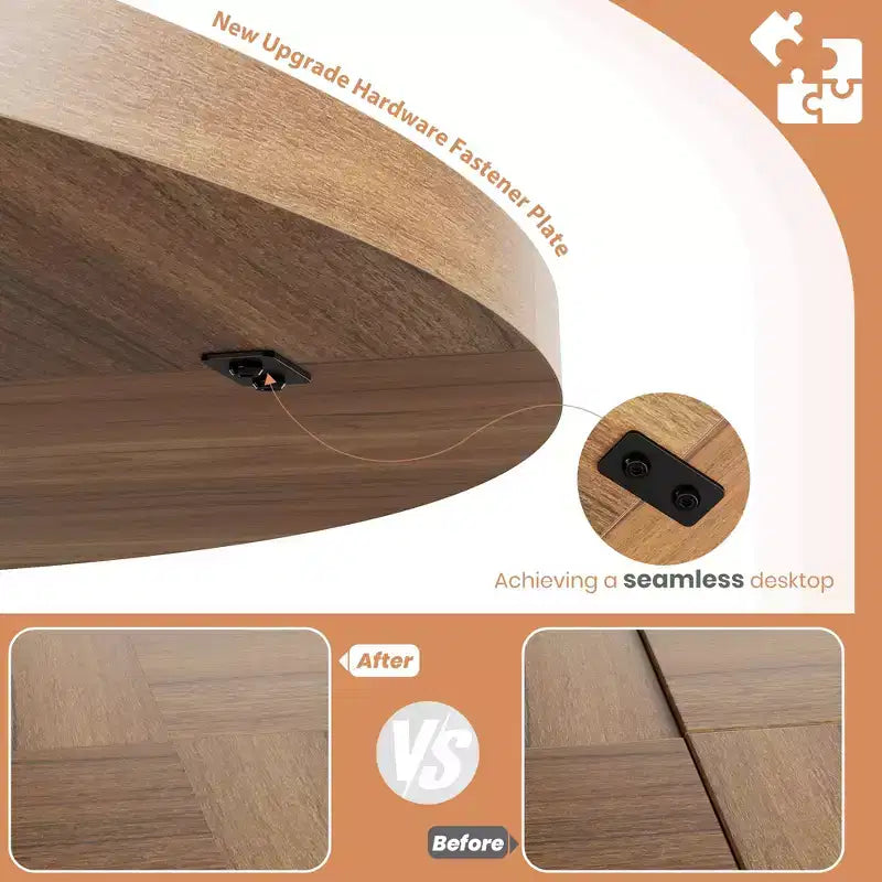 47 Round Dining Table for 4-6,Space-Saving Pedestal Base for Kitchen, Living Room & Apartment